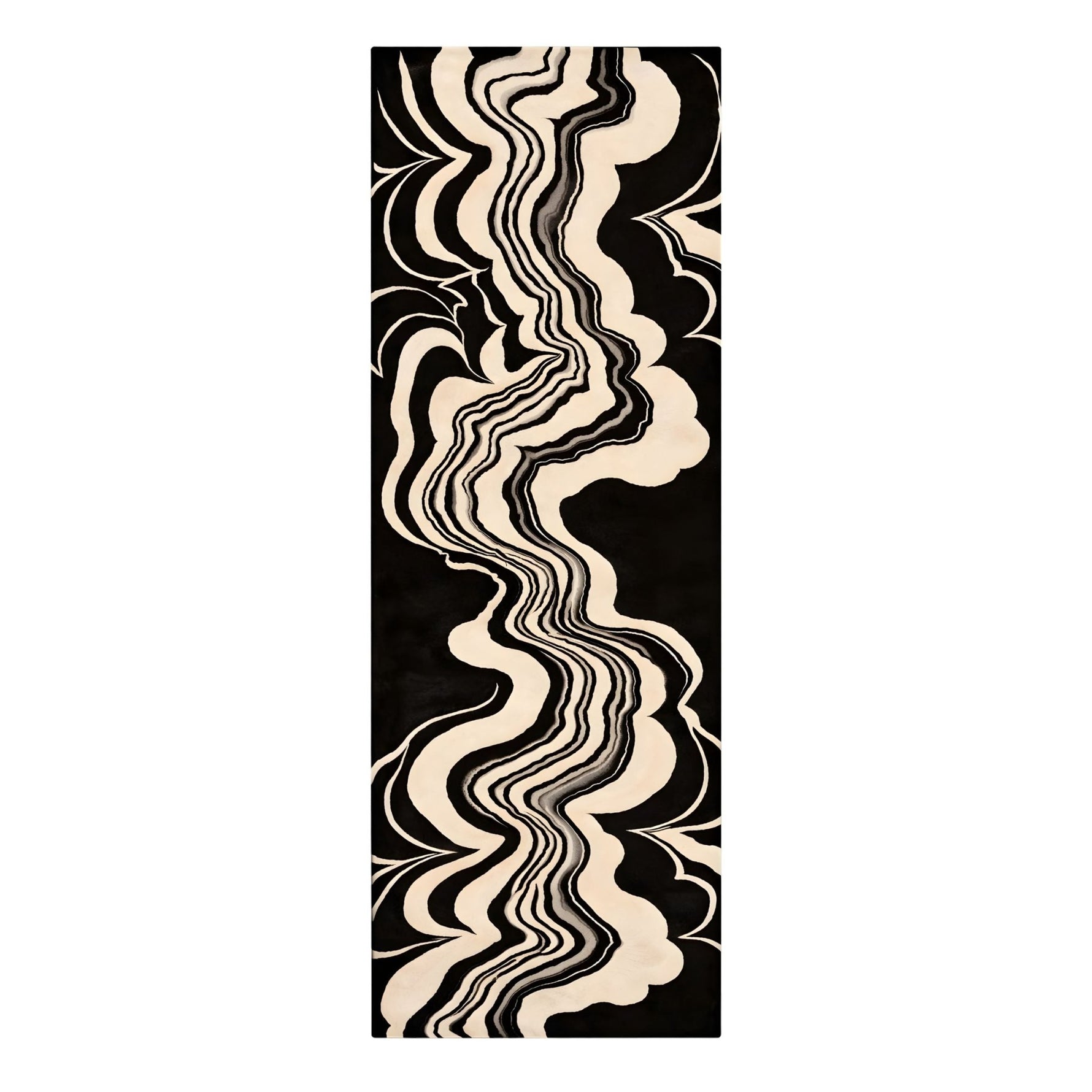 Drift Ink Hand Tufted Wool Rug Runner 1 - 1001 Knots