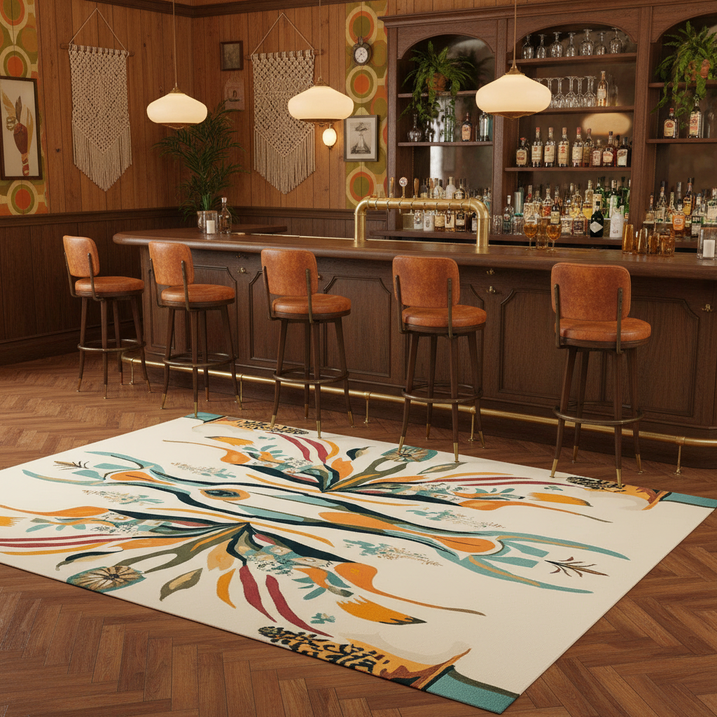 Electric Abstract Pulse Hand Tufted Rug