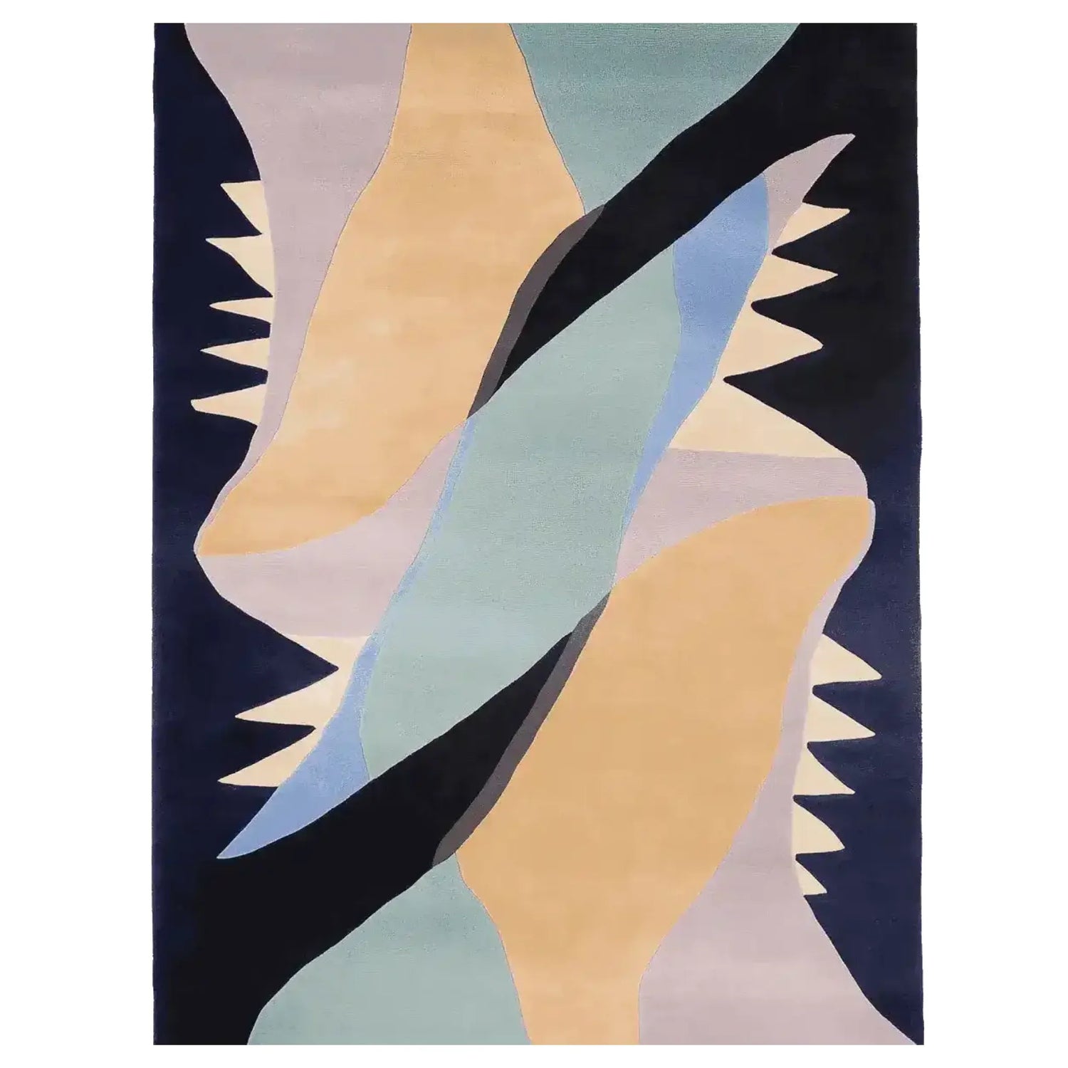 Electric Edge Flow Hand Tufted Rug
