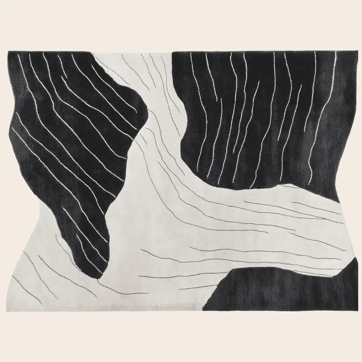 Erosion Stream Veins Hand Tufted Rug - rug