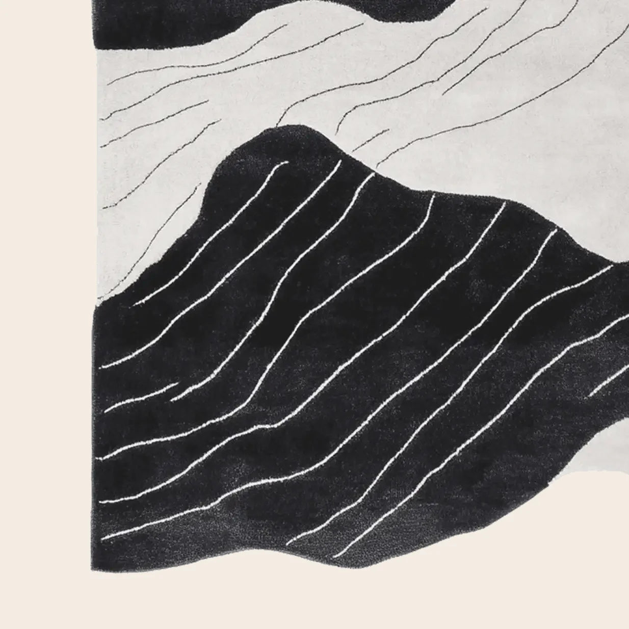 Erosion Stream Veins Hand Tufted Rug - rug