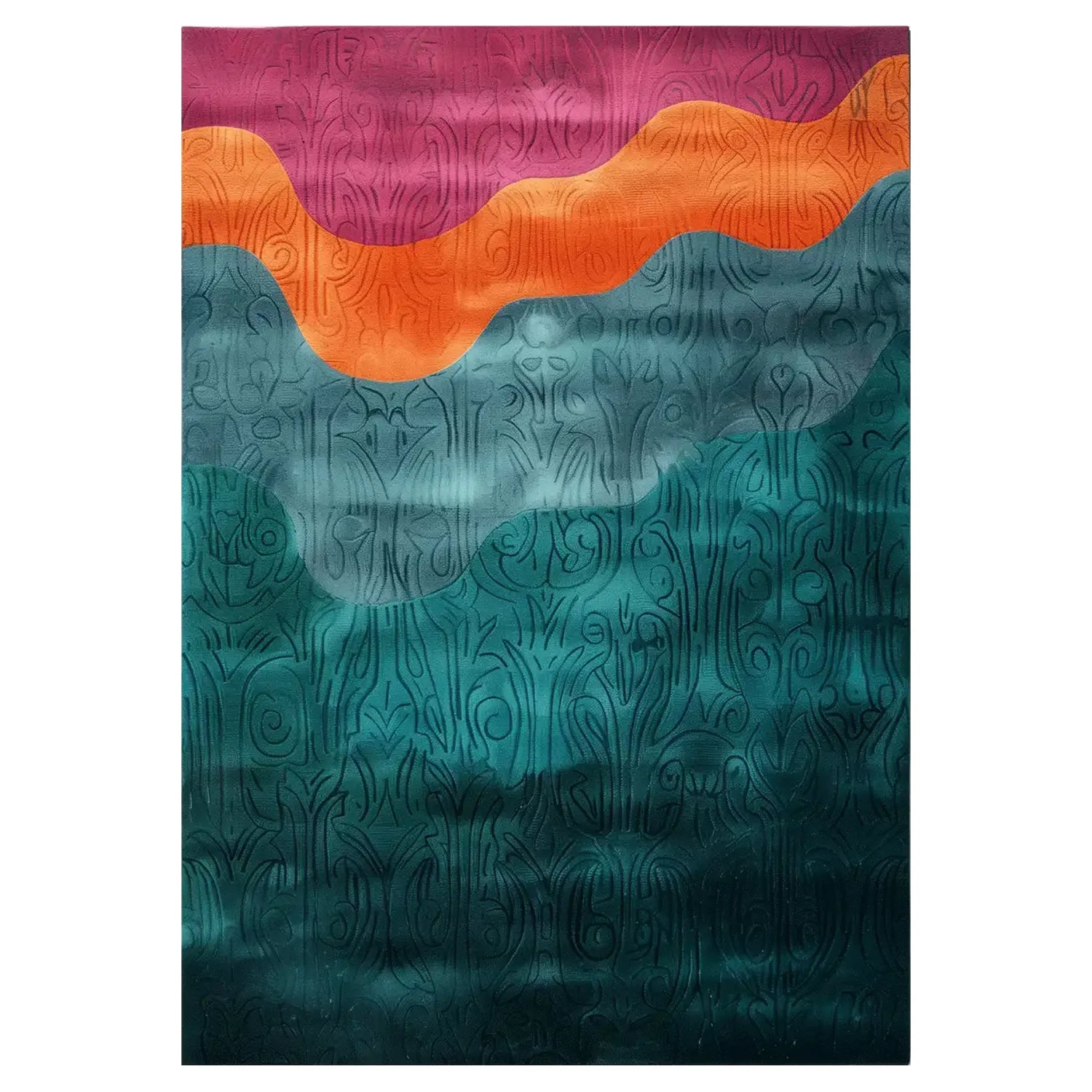 Ethereal Waves Hand Tufted Wool Rug