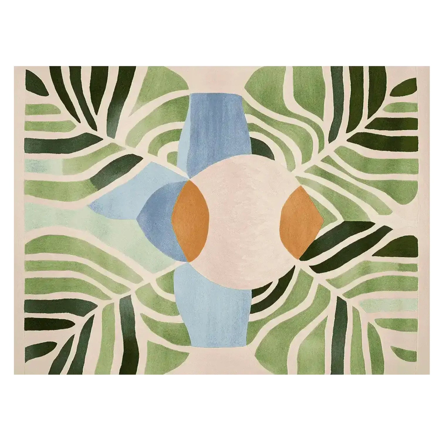 Exotic Leaf Mirage Hand Tufted Rug