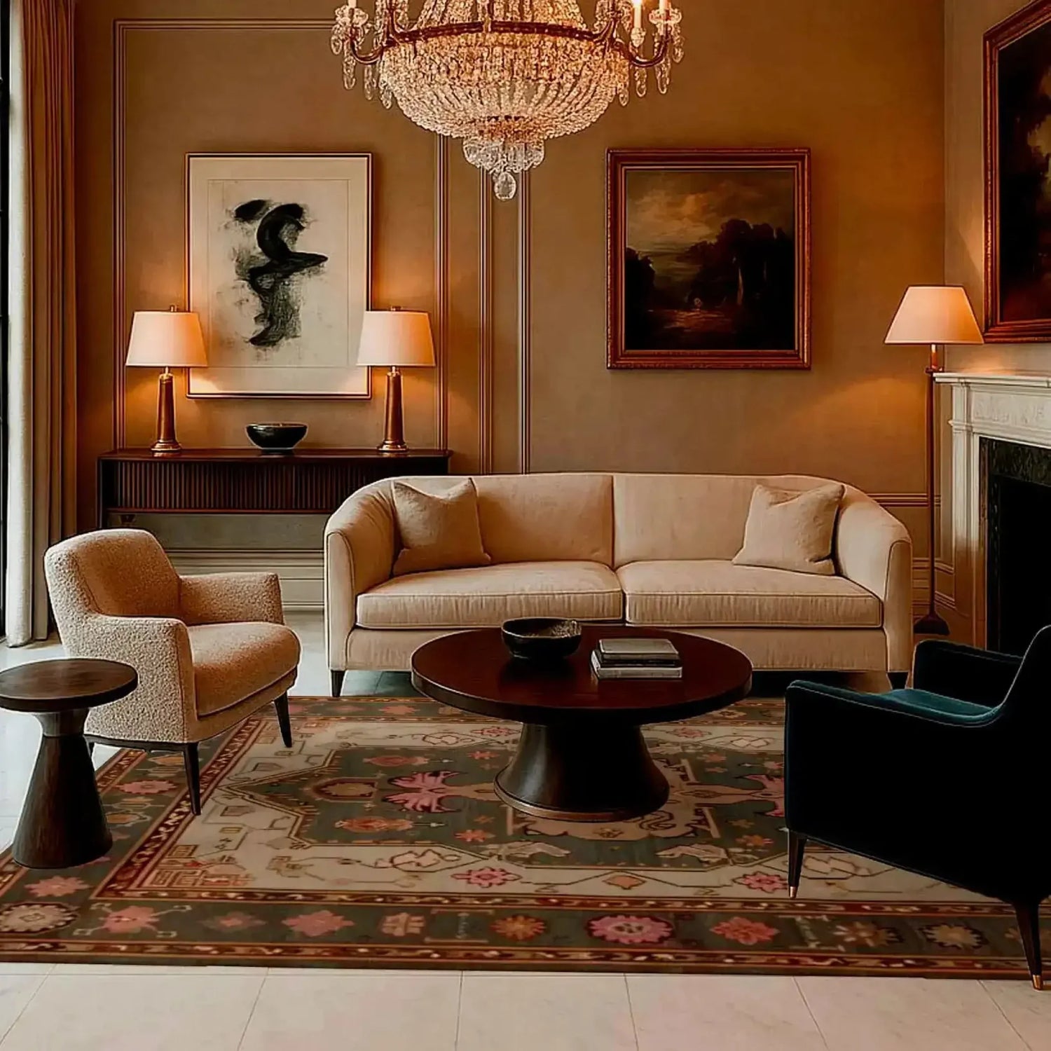 Exotic Persian Retreat Hand Knotted Area Rug