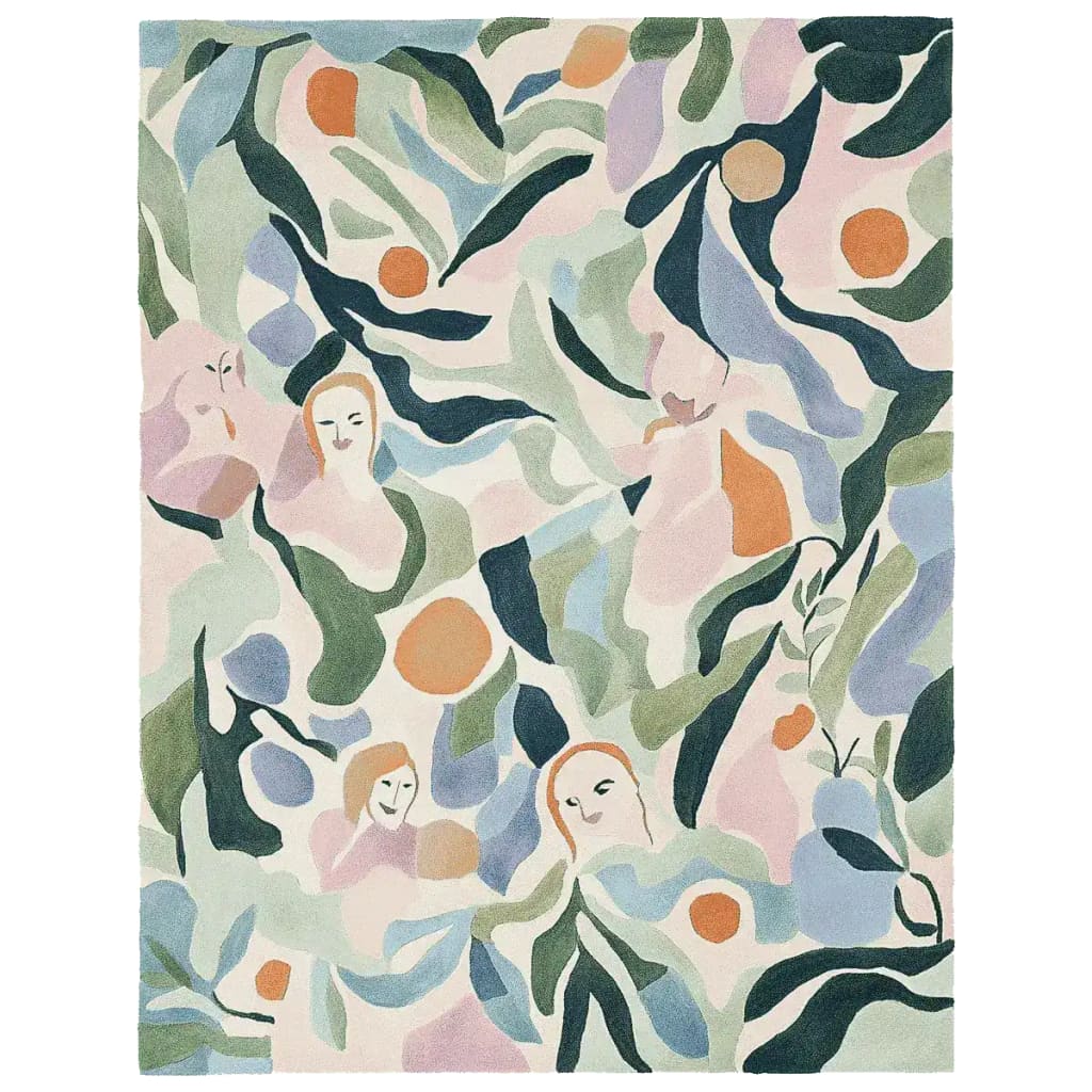 Faces in Flora Hand Tufted Rug