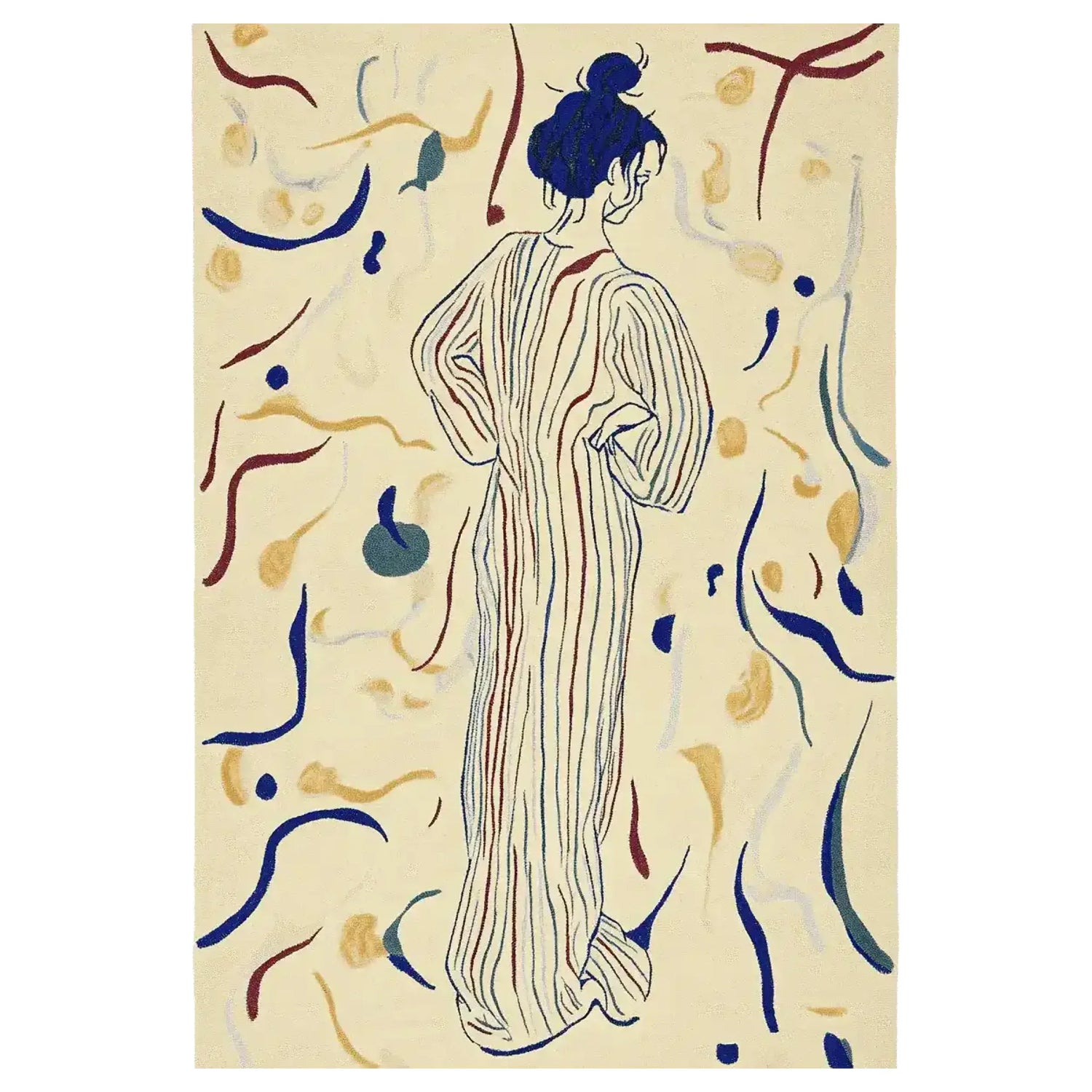 Figurative Thread Story Hand Tufted Rug