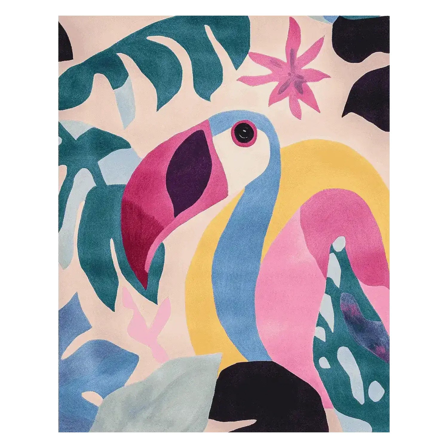 Flamingo Forest Rhythm Hand Tufted Rug