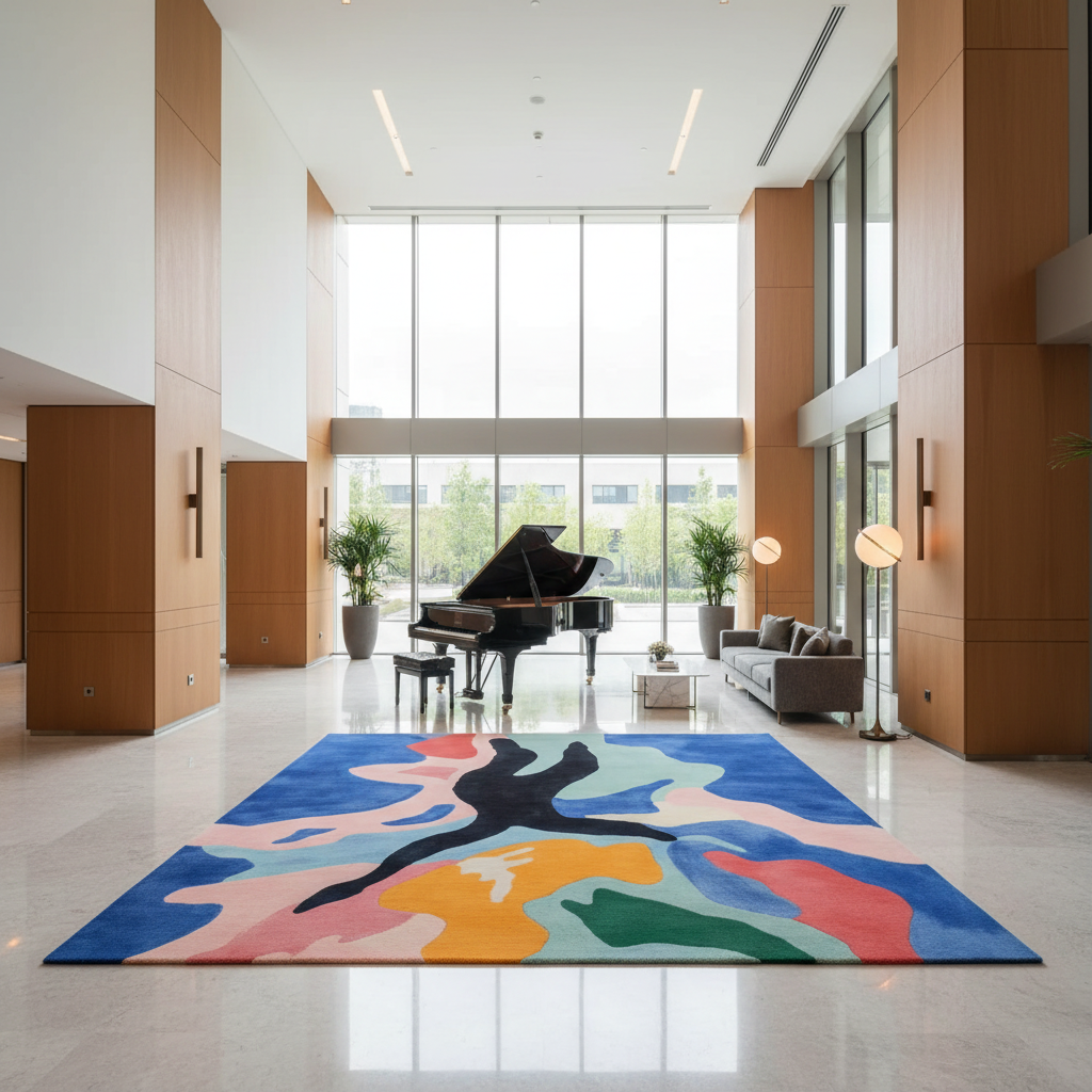 Floating Form Field Hand Tufted Rug