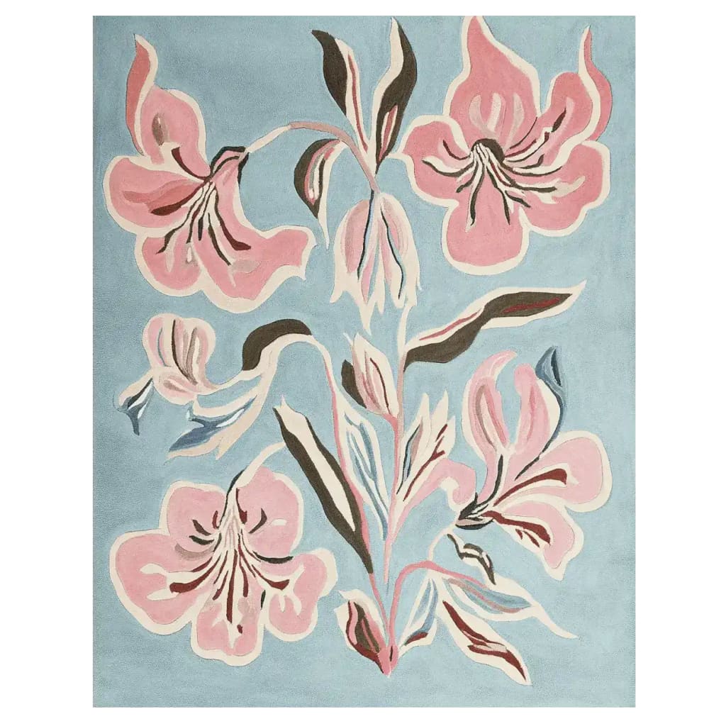 Floral Brush Symphony Hand Tufted Rug