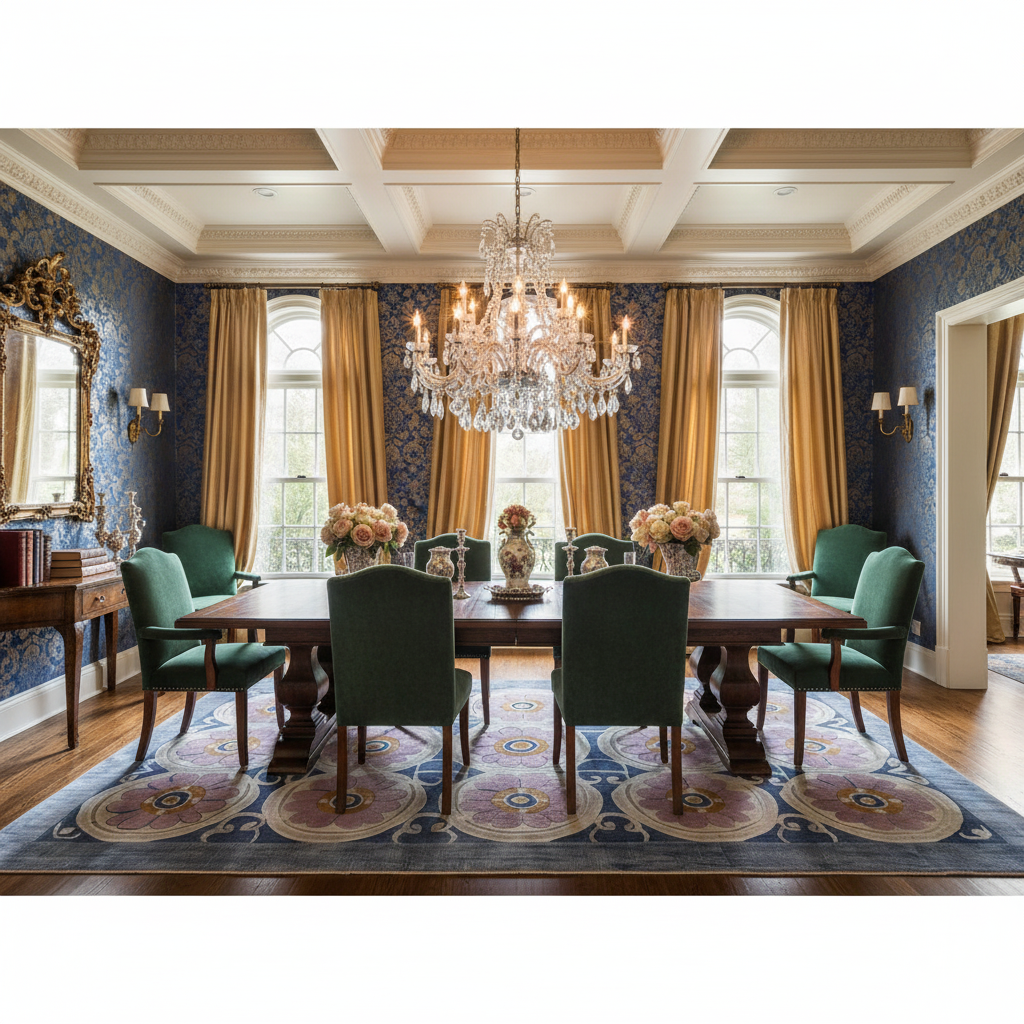 Floral Revival Hand Tufted Wool Rug