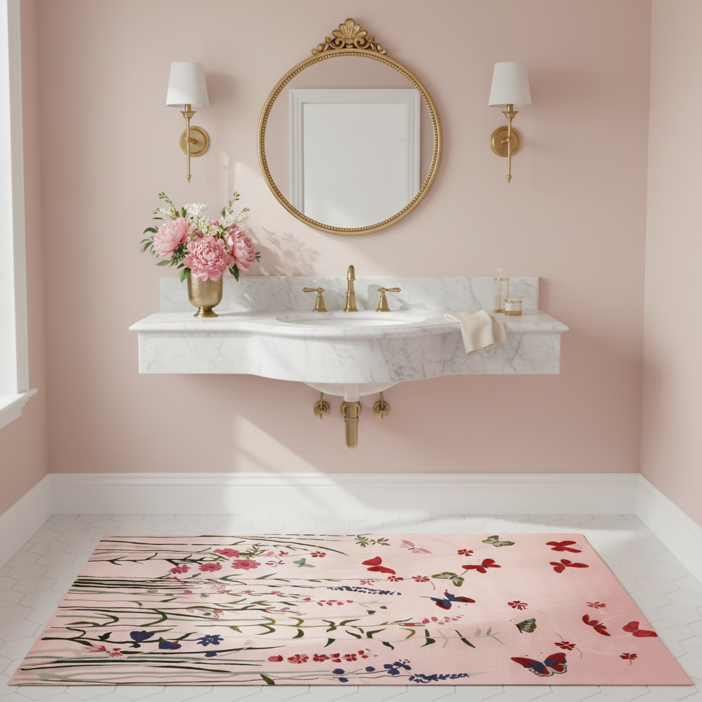 Fluttering Serenity Hand Tufted Rug