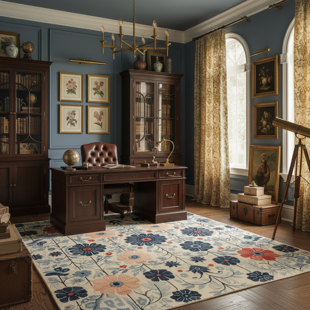 Folk Bloom Tapestry Hand Tufted Rug