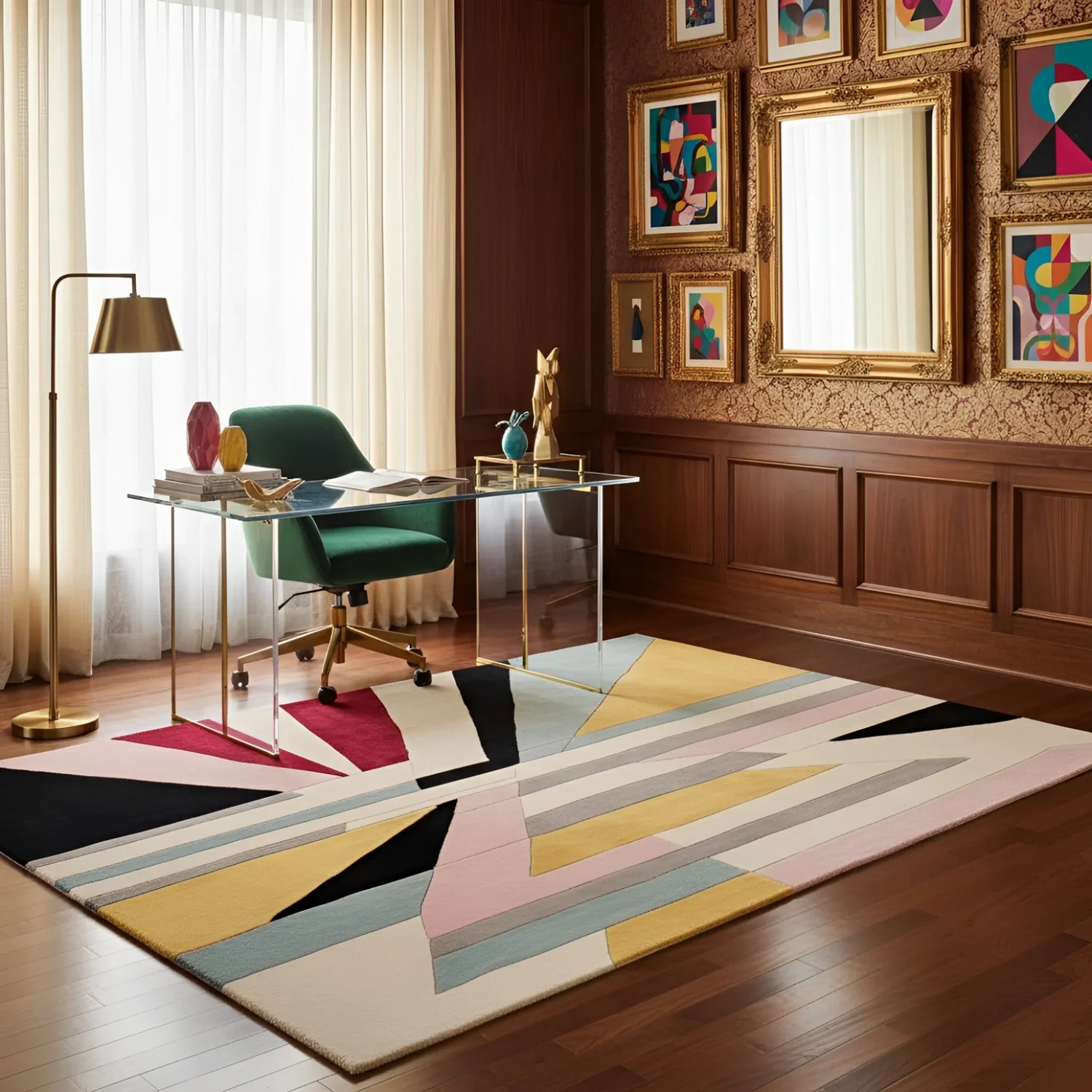 Fractured Light Hand Tufted Rug