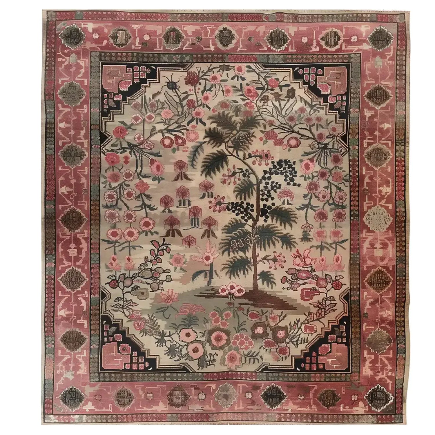 Fuchsia Harmony Knotted Wool Rug