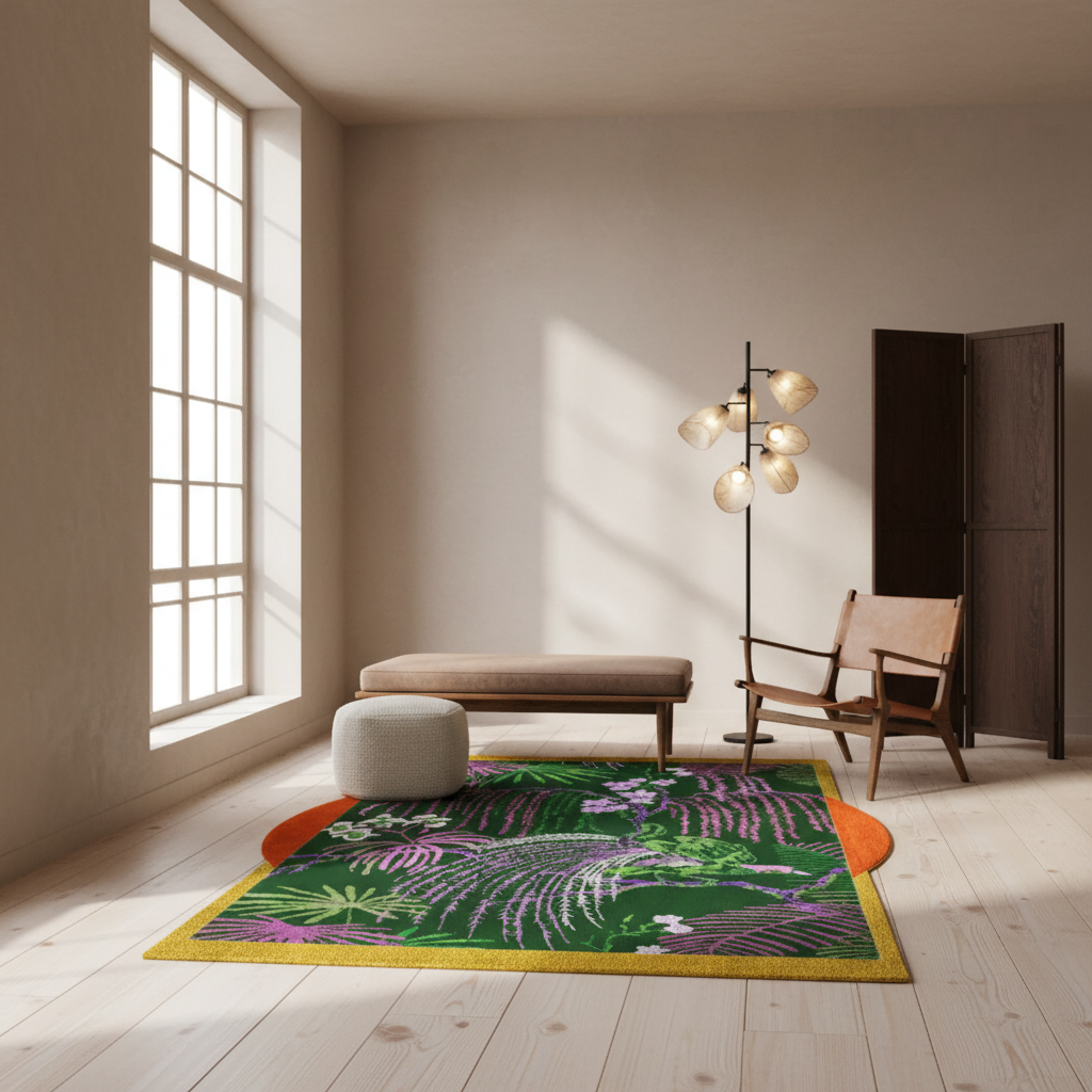 Garden of Love Sunny Hand Tufted Wool Rug