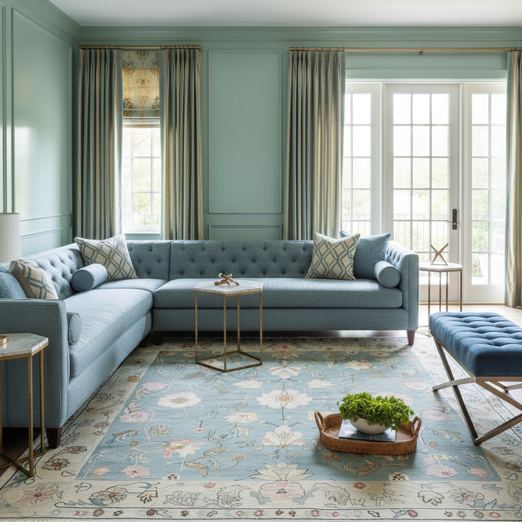 Garden Serenity Knotted Wool Rug