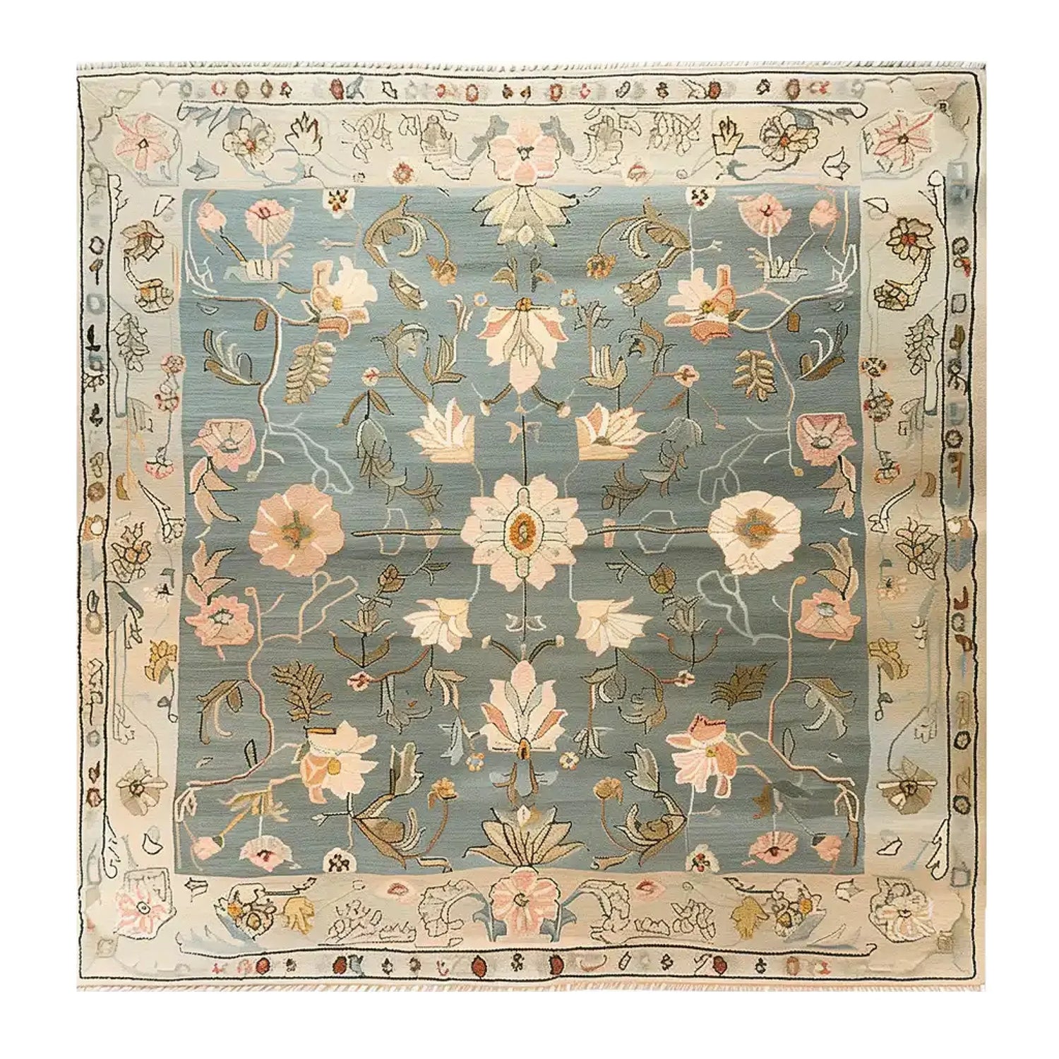 Garden Serenity Knotted Wool Rug