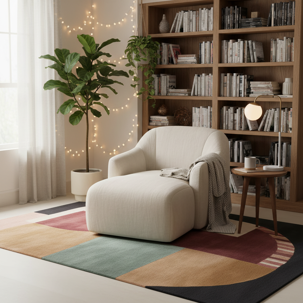 Geometric Block Harmony Hand Tufted Rug