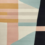 Colorful geometric pattern on fabric with pastel shades
