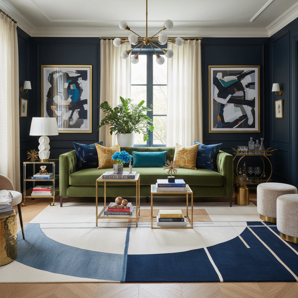 Geometry of Stillness Hand Tufted Rug