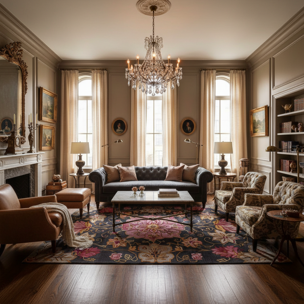 Gilded Rose Hand Tufted Wool Rug