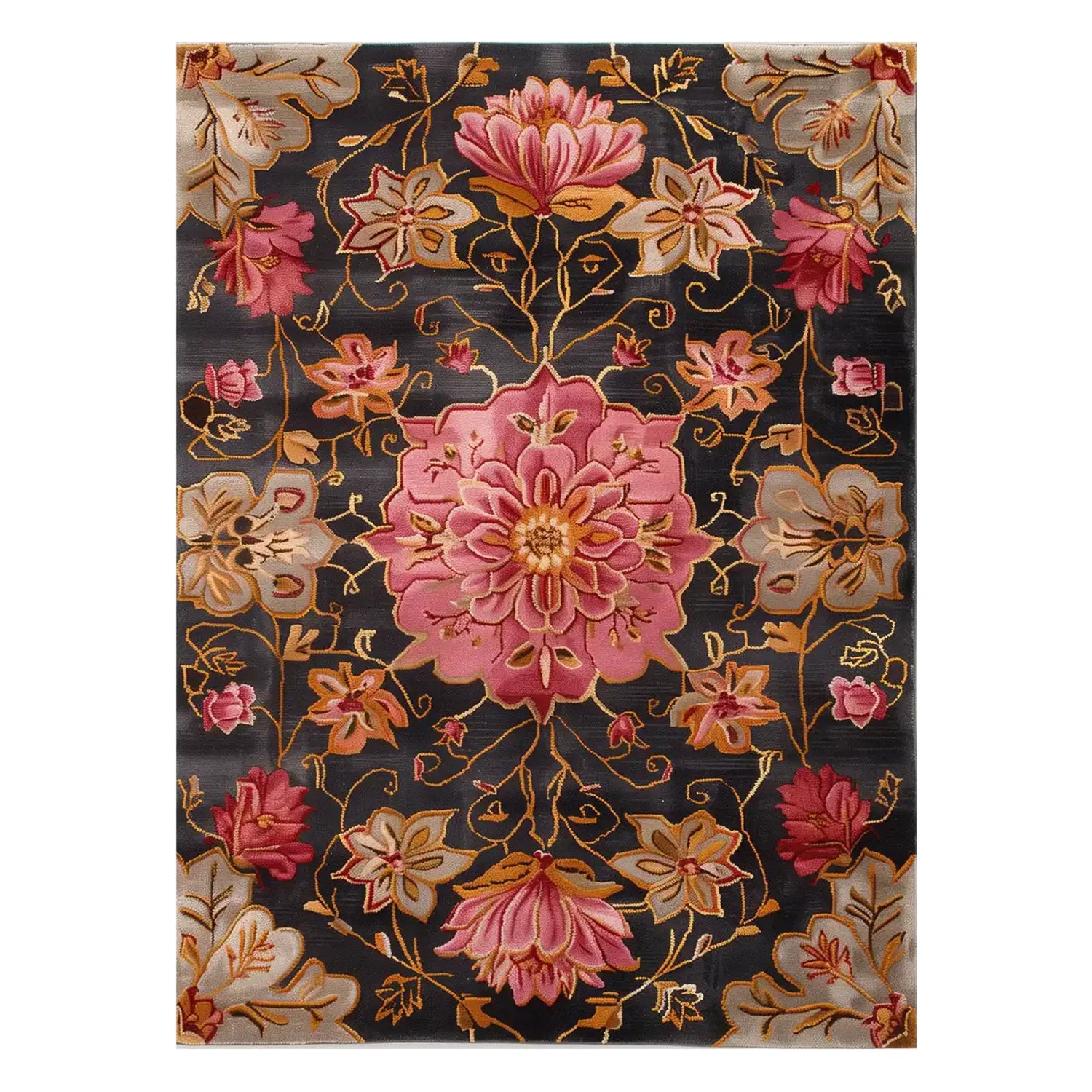 Gilded Rose Hand Tufted Wool Rug