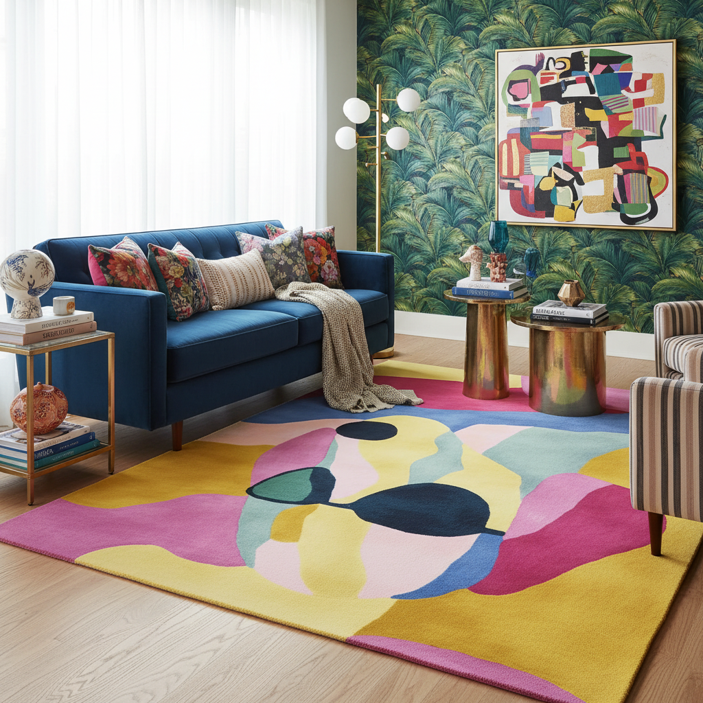 Glam Pup Mood Hand Tufted Rug