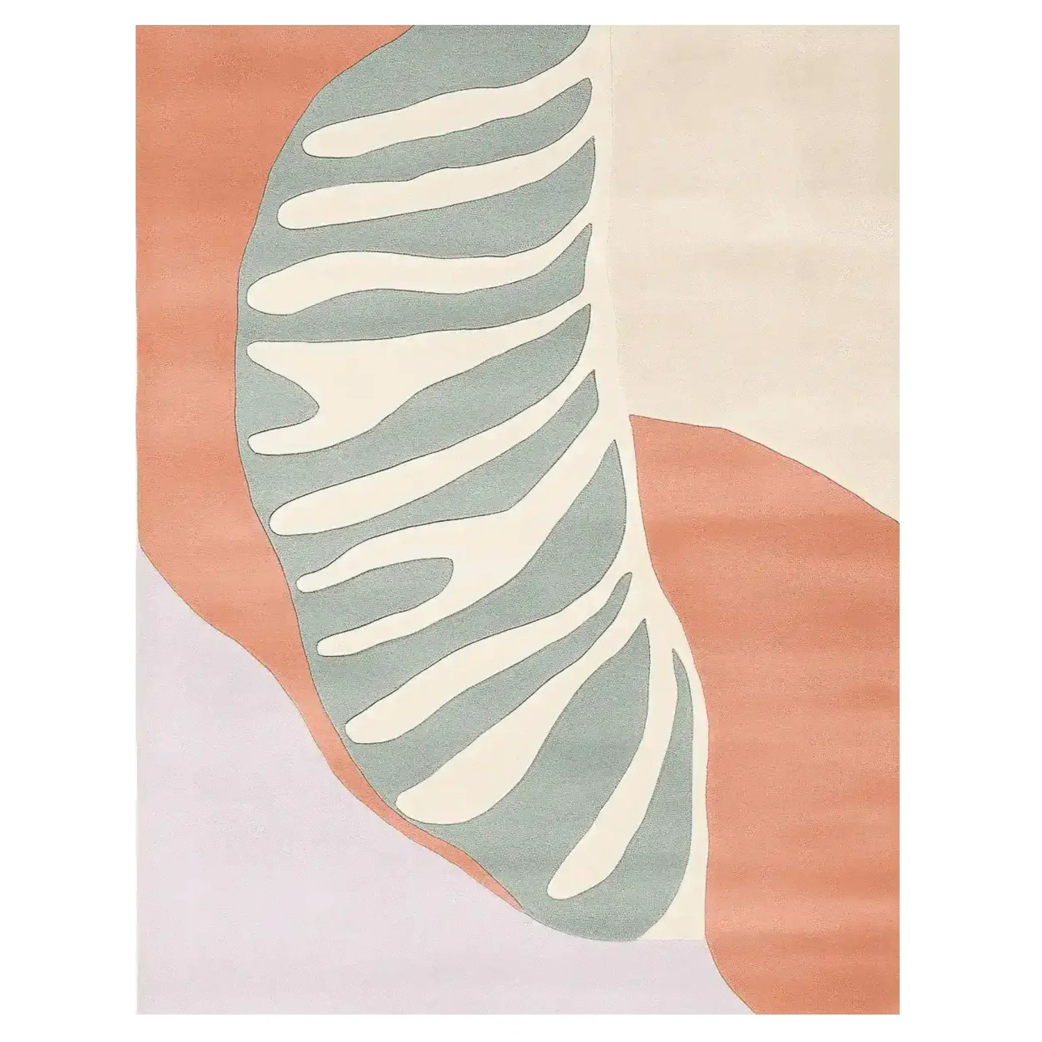 Graphic Palm Mirage Hand Tufted Rug