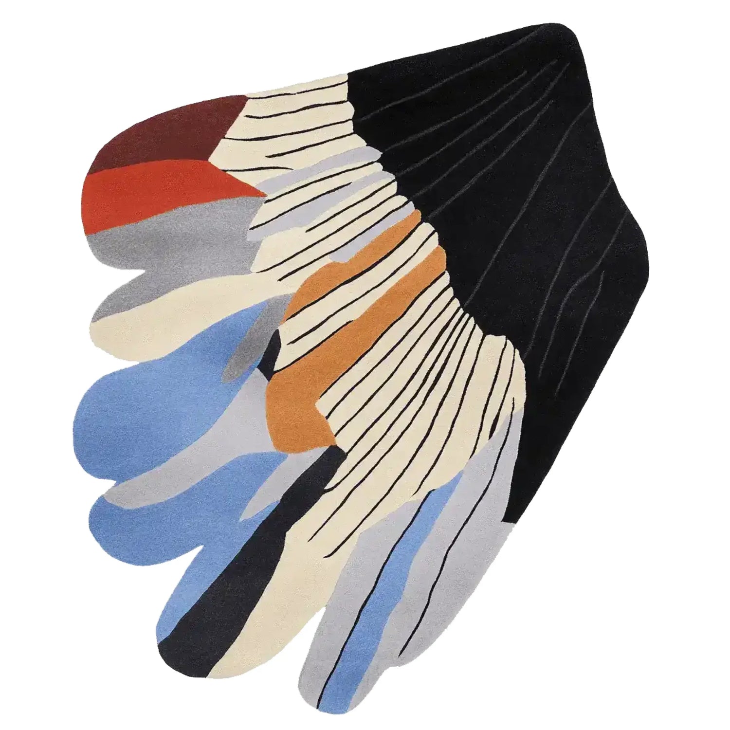 Graphic Wing Flow Hand Tufted Rug
