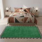 Green Bees Love Hand Tufted Wool Rug 3 - 1001 Knots