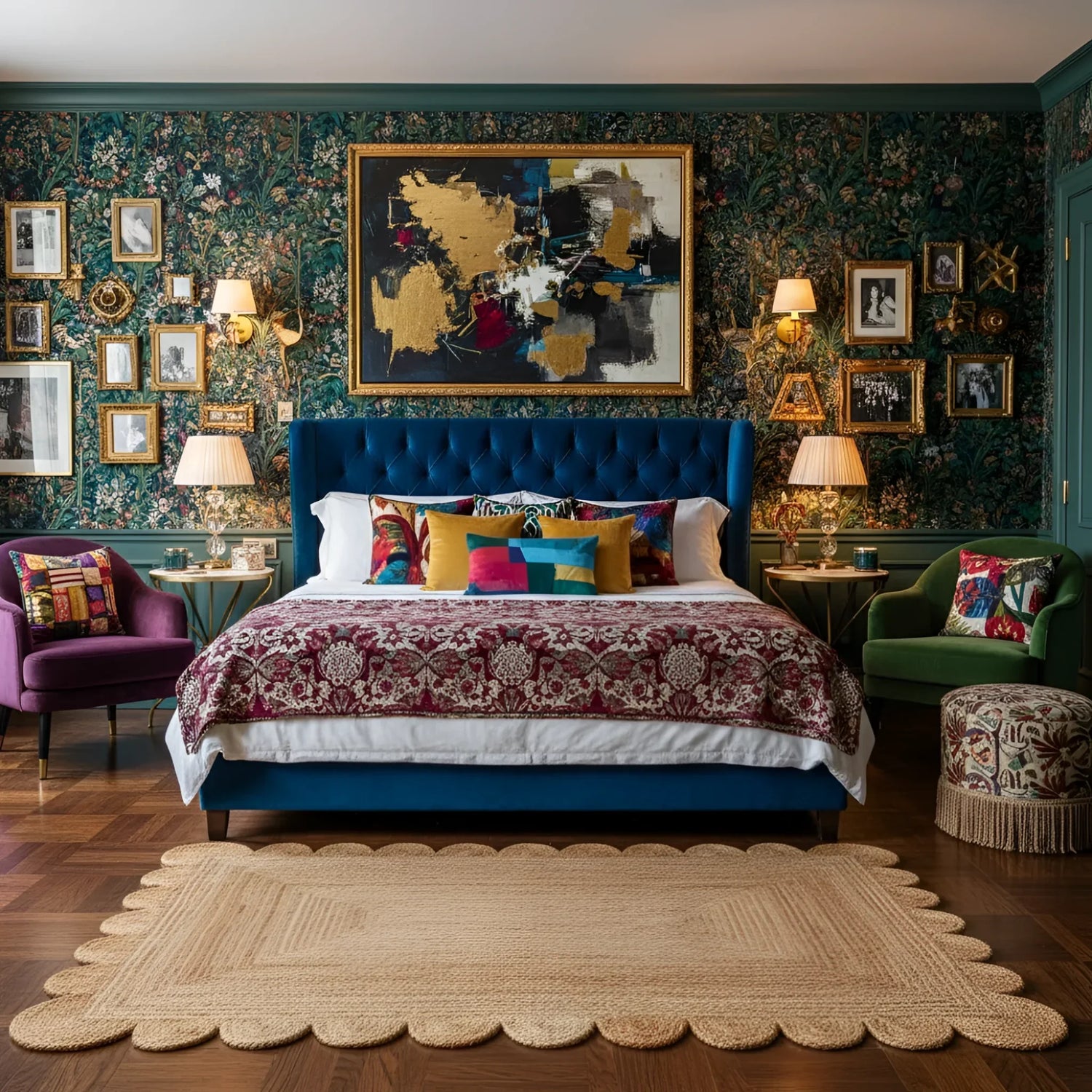 Handmade Scalloped Jute Rug