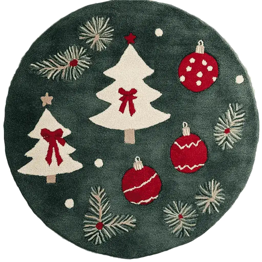 Holiday Haven Round Hand Tufted Rug