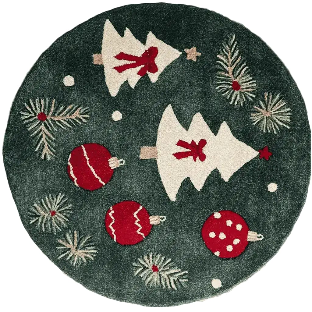 Holiday Haven Round Hand Tufted Rug
