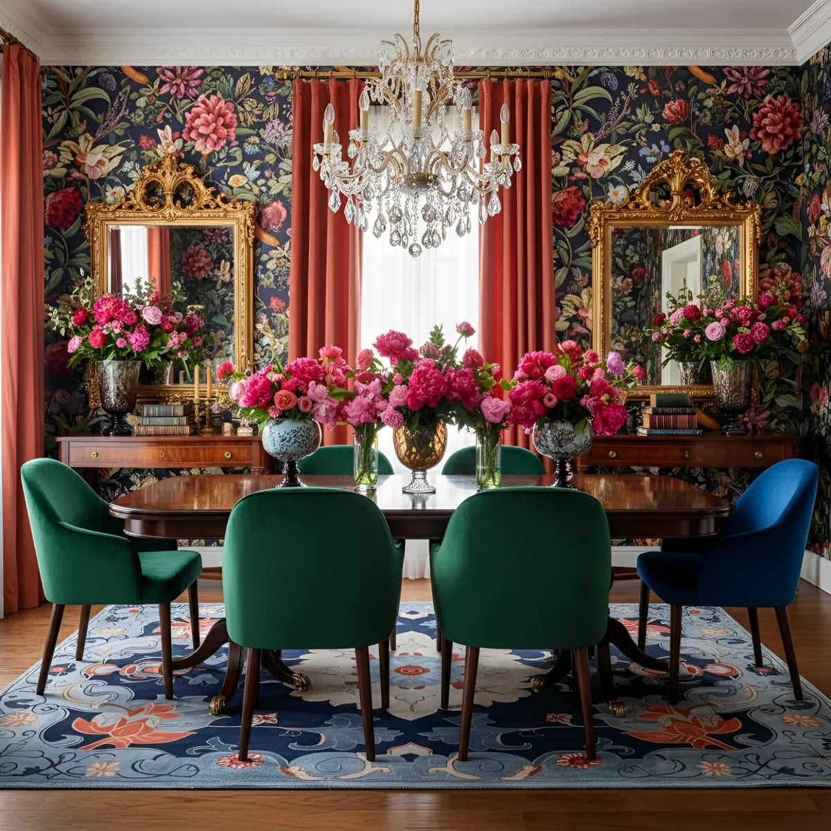Imperial Garden Hand Tufted Rug 2 - 1001 Knots