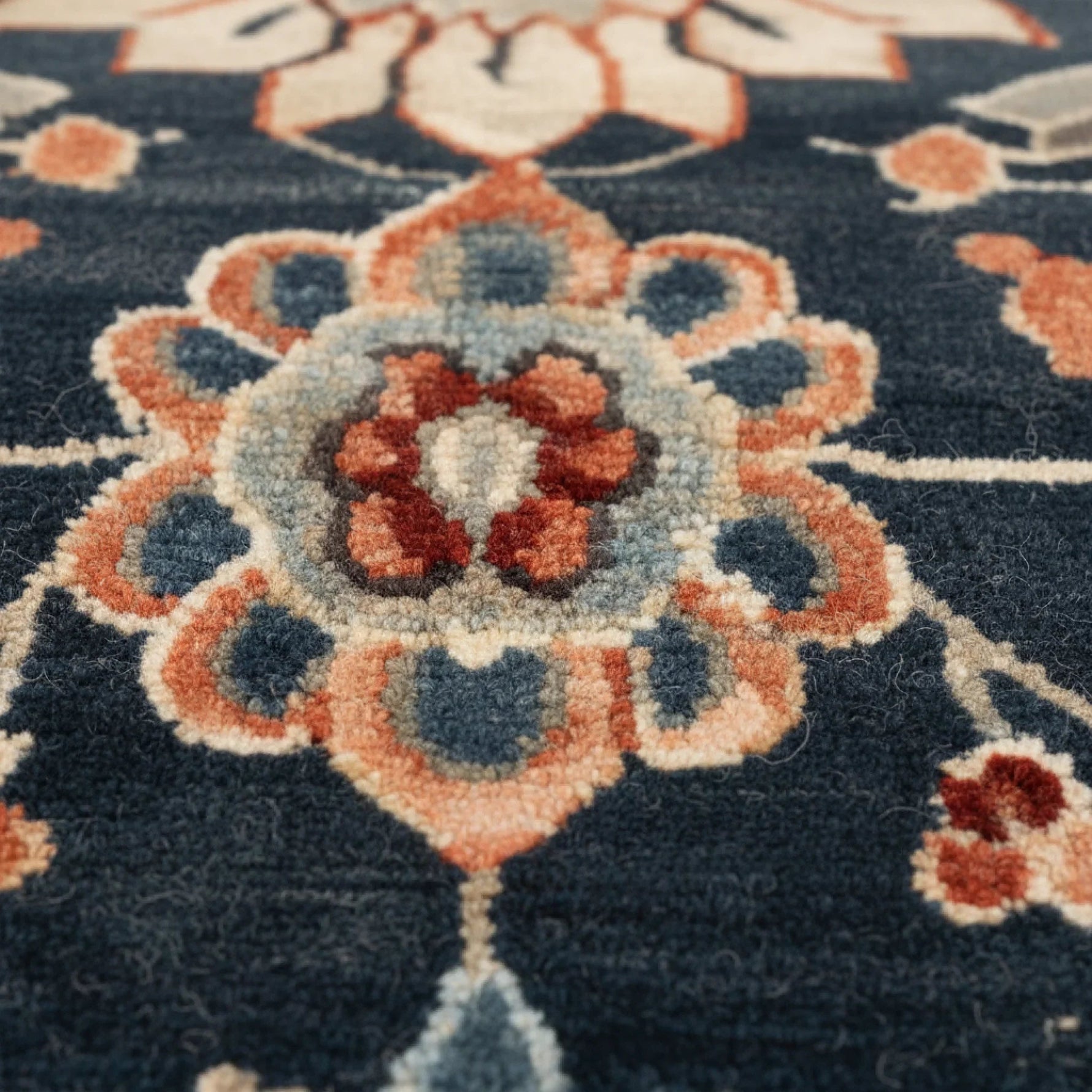 Imperial Garden Hand Tufted Wool Rug - Blue 3 - 1001 Knots