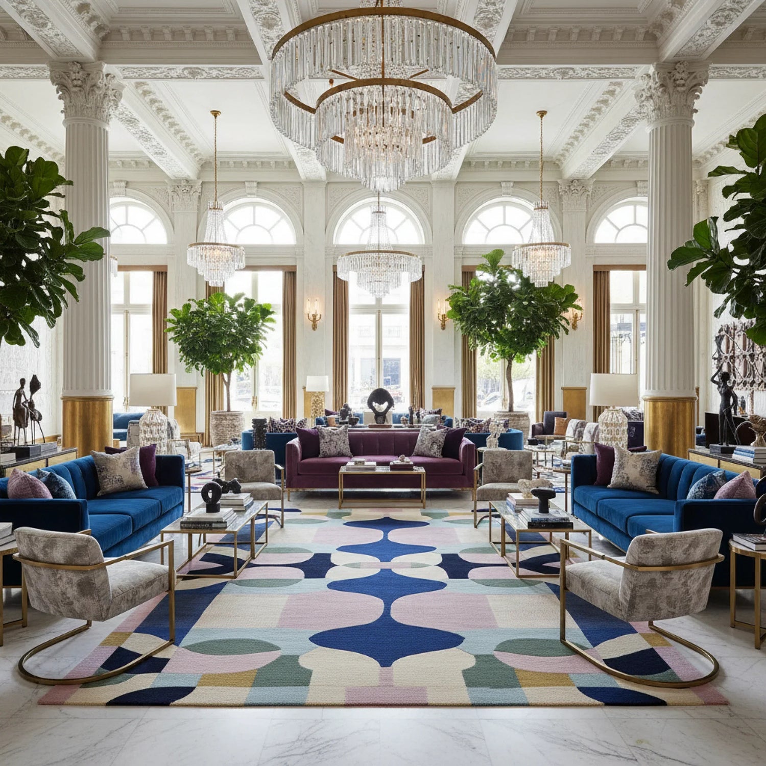 Infinite Symmetry Hand Tufted Rug