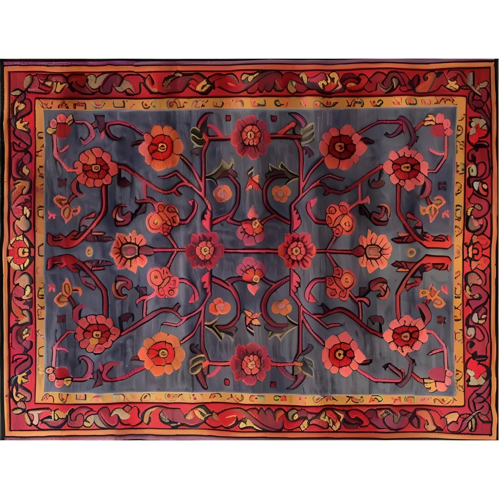 Intricate Pattern Hand Tufted Rug