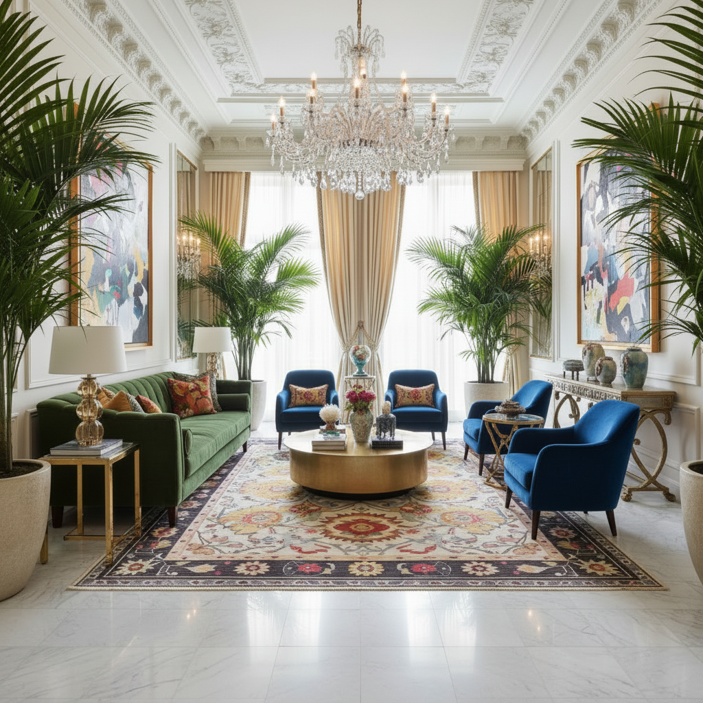 Intricate Tapestry Hand Tufted Rug