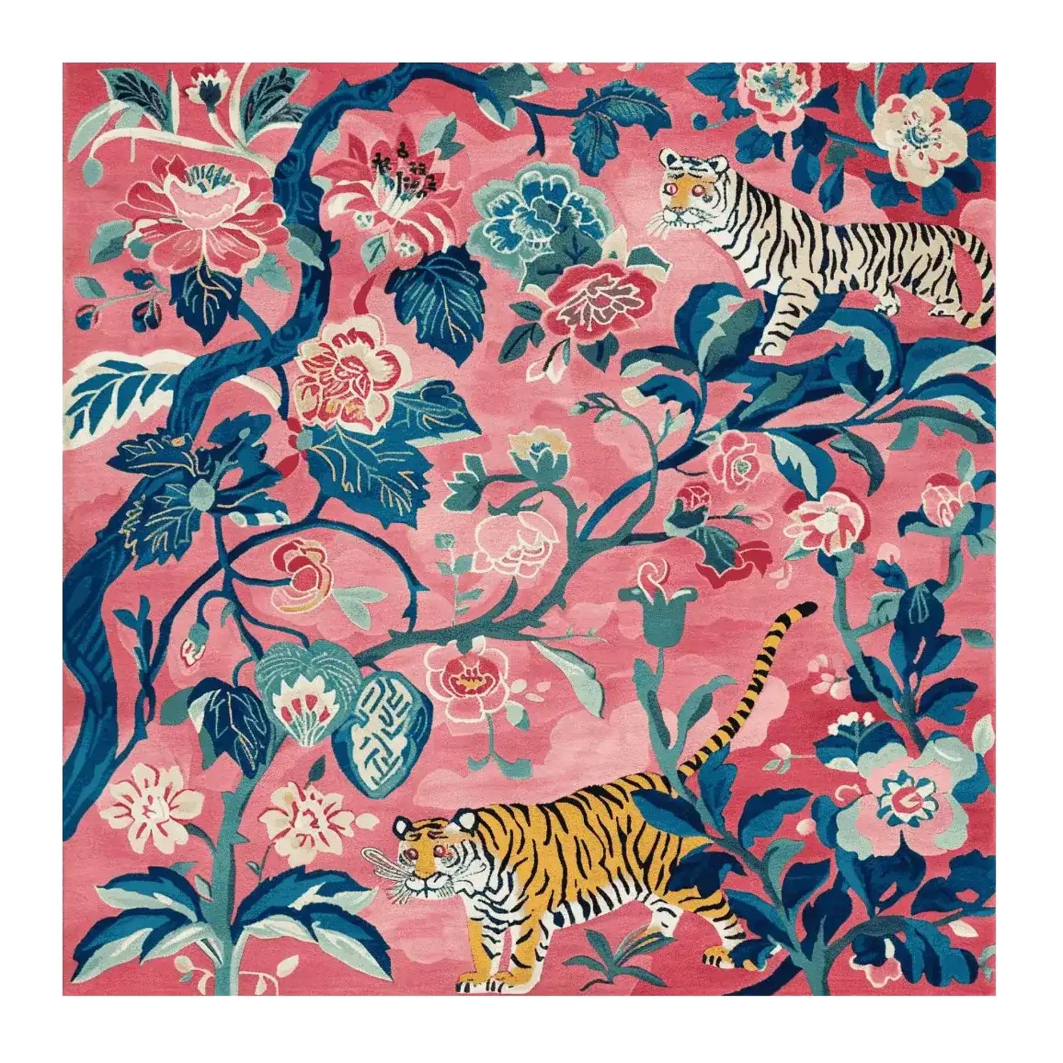 Jungle Bloom Hand Tufted Rug