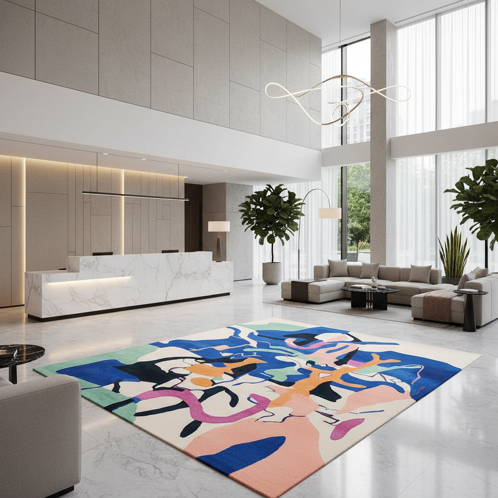 Kaleido Field Flow Hand Tufted Rug