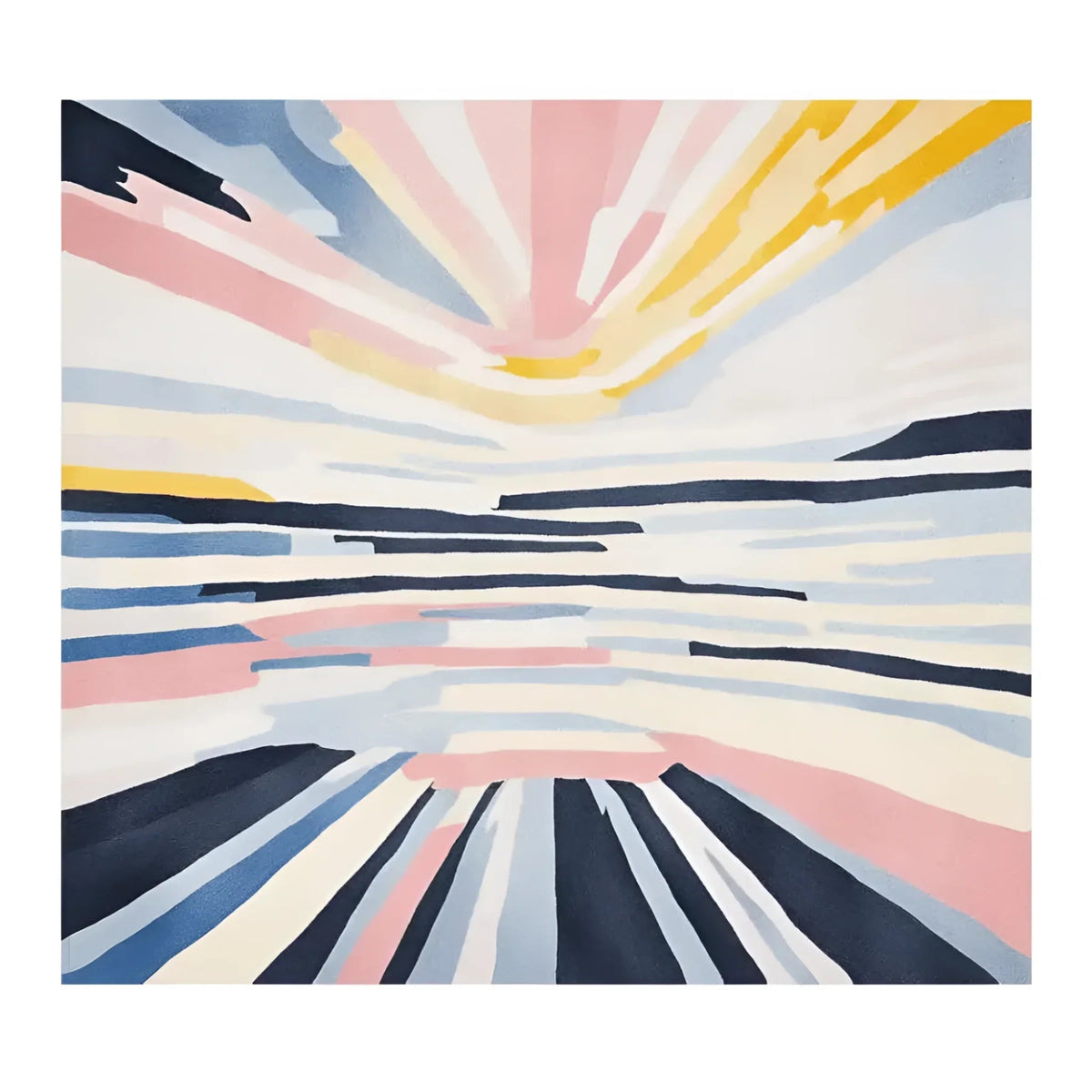 Kinetic Canvas Burst Hand Tufted Rug 3 - 1001 Knots