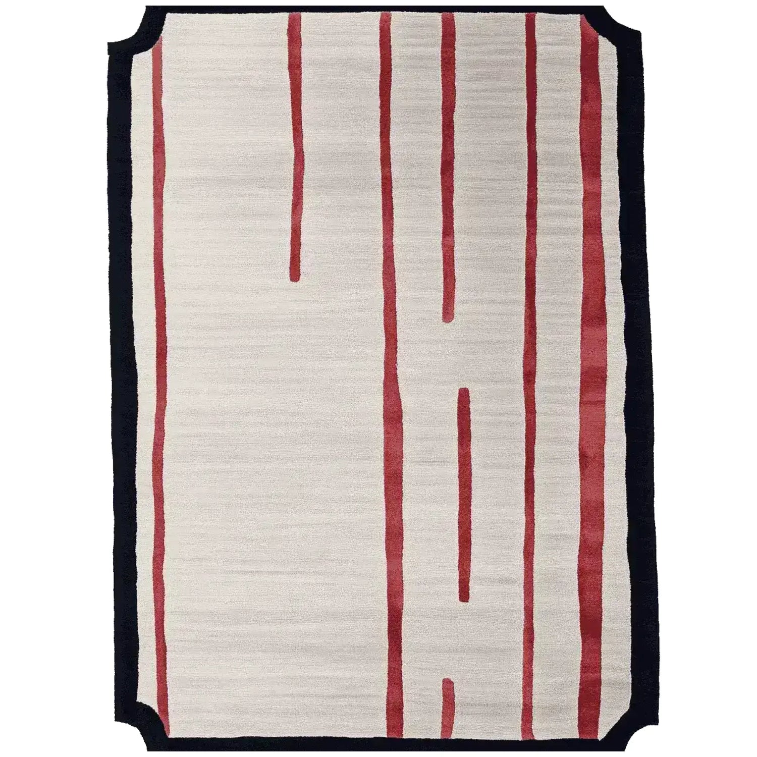 Line Fragment Flow Hand Tufted Rug