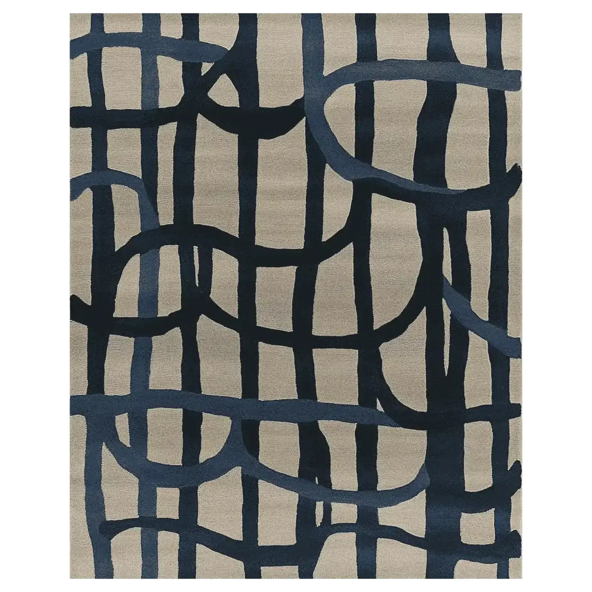Lined in Thought Hand Tufted Rug — Custom 7' round