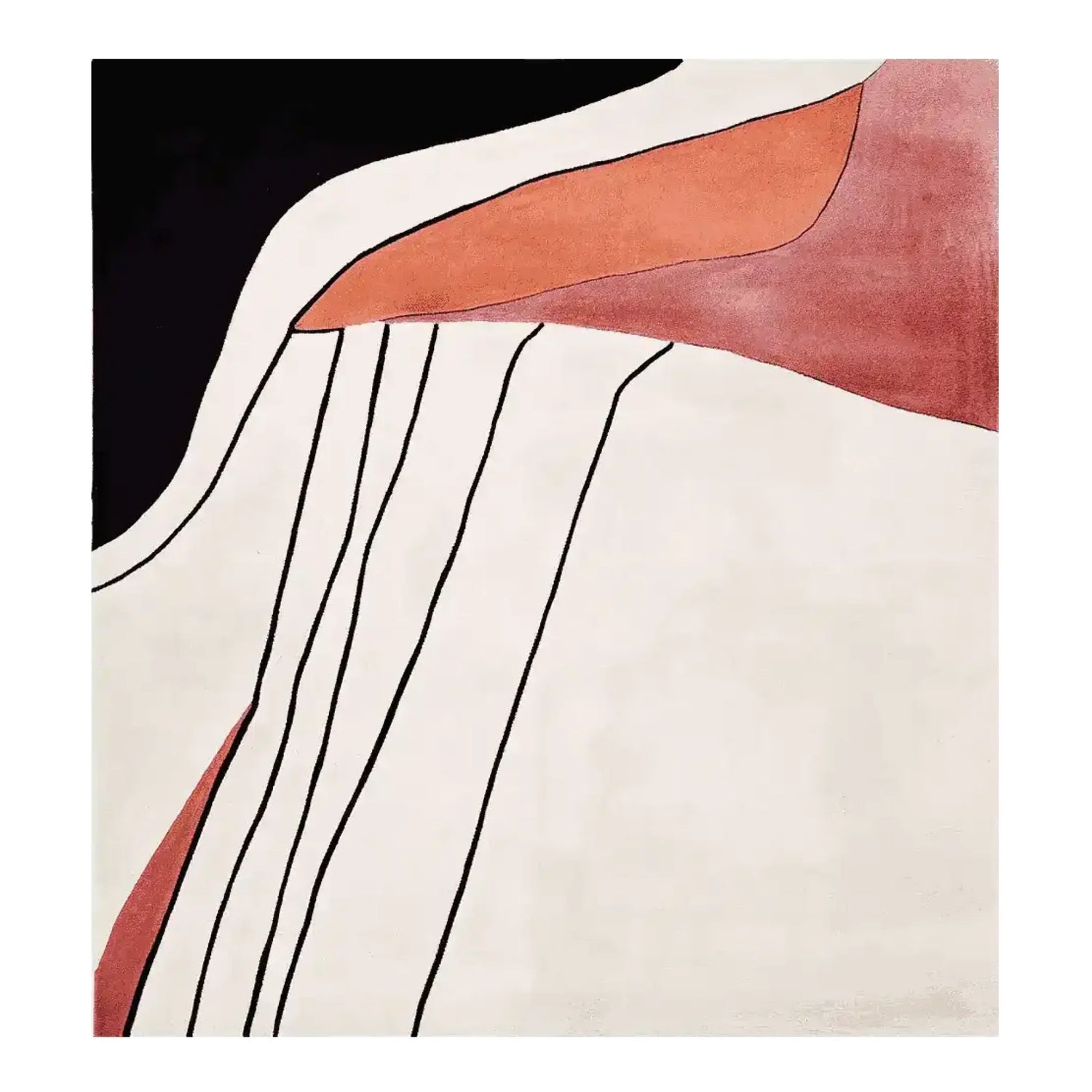 Lines Meet Light Hand Tufted Rug