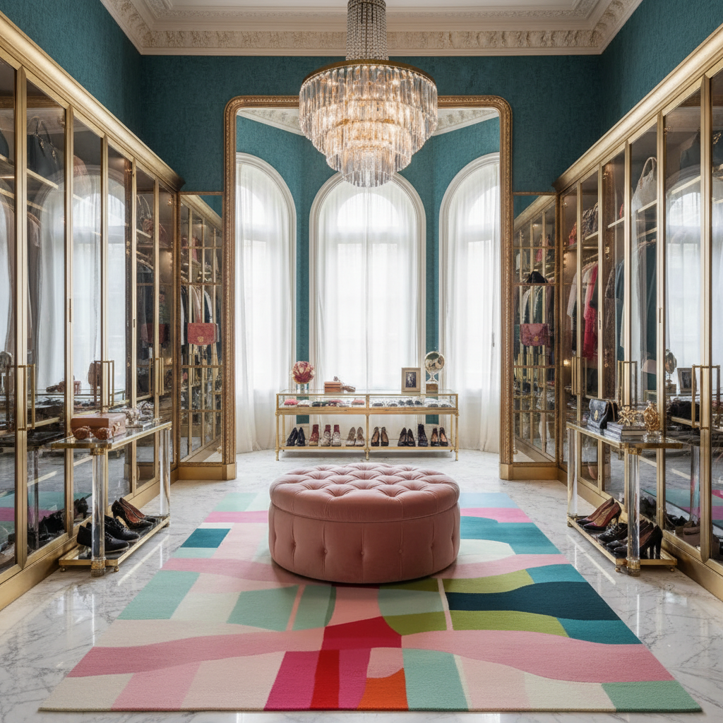 Liquid Geometry Waltz Hand Tufted Rug