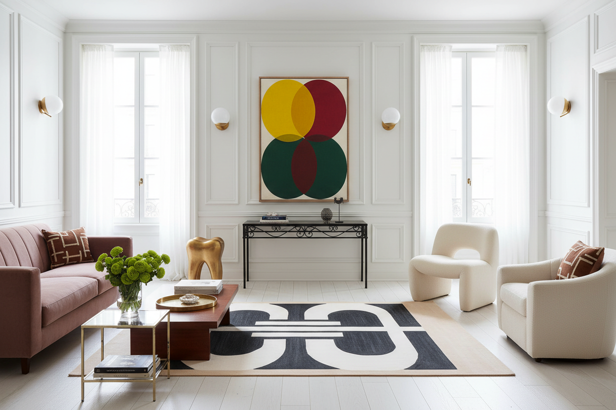 Lunar Cascade Knotted Wool Rug