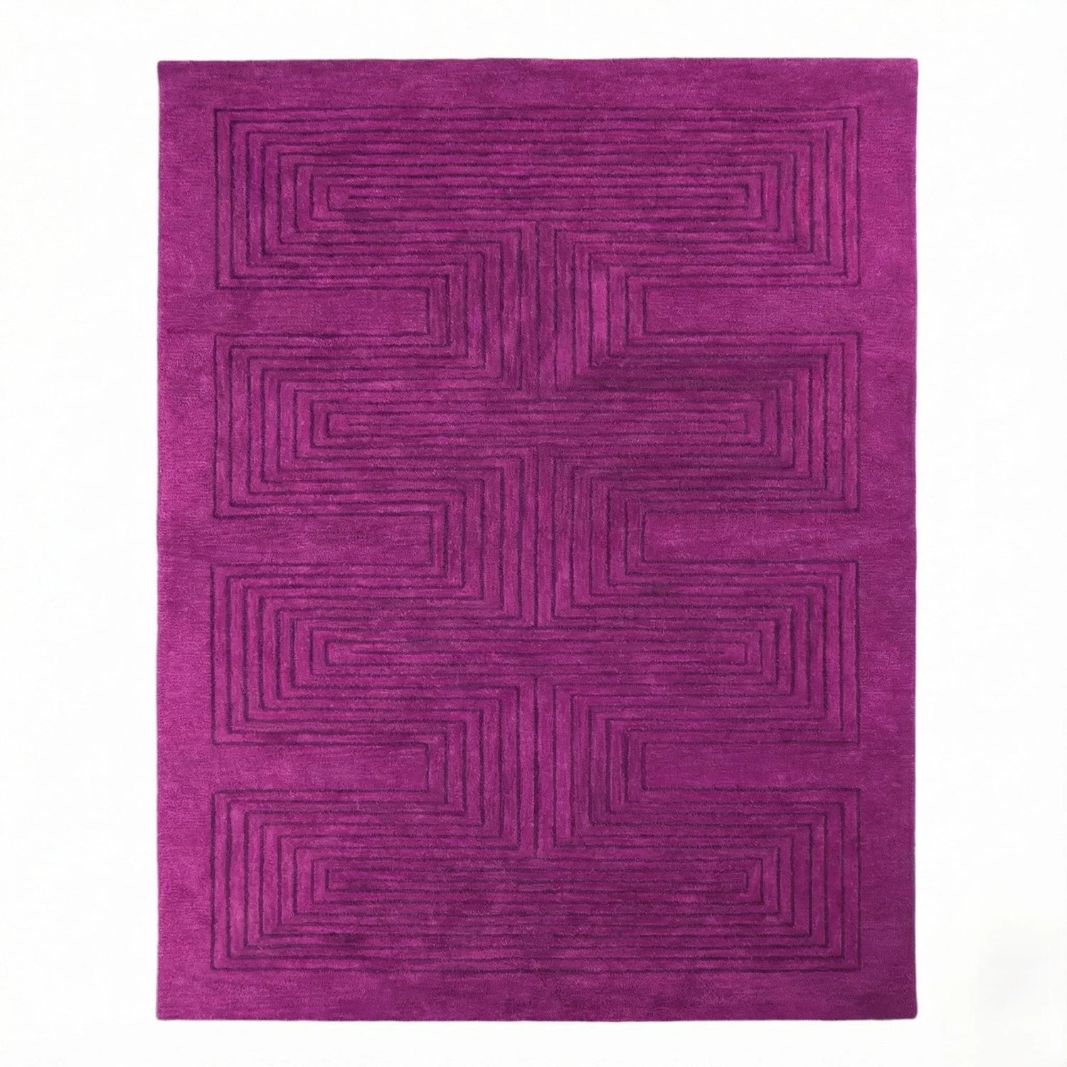 Magenta Artic Geo Modern Hand Tufted Wool Rug