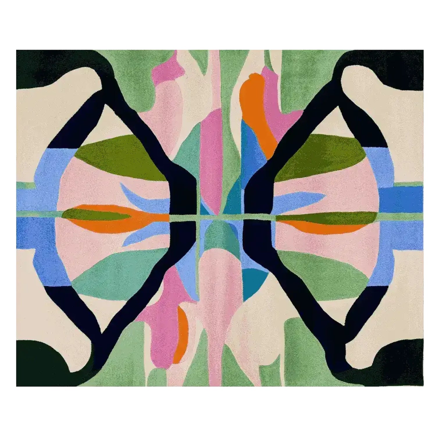 Mirrored Bloomscape Flow Hand Tufted Rug