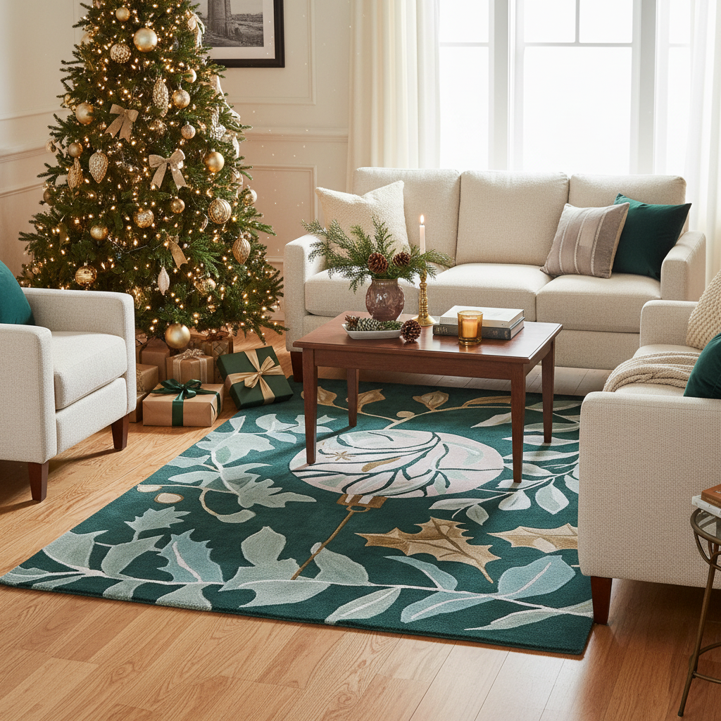 Mistletoe Magic Hand Tufted Rug