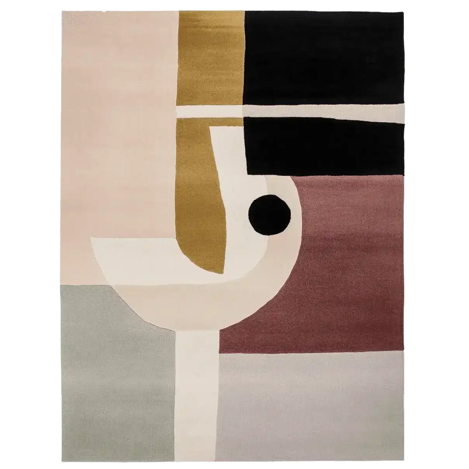 Modern Harmony Block Hand Tufted Rug